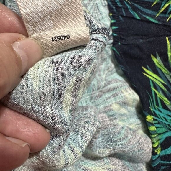 Soft Surroundings Sidnei Wide Leg Crop Palazzo Pants Linen Blend Palm SZ 2XL - Picture 11 of 14